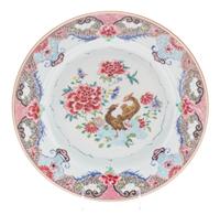A Chinese Export Famille Rose Porcelain Charger Diameter 12 1/2 inches.