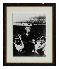 A Group of Six Early Twentieth Century Football Photographs Formerly Displayed at Mike Ditka's Restaurant