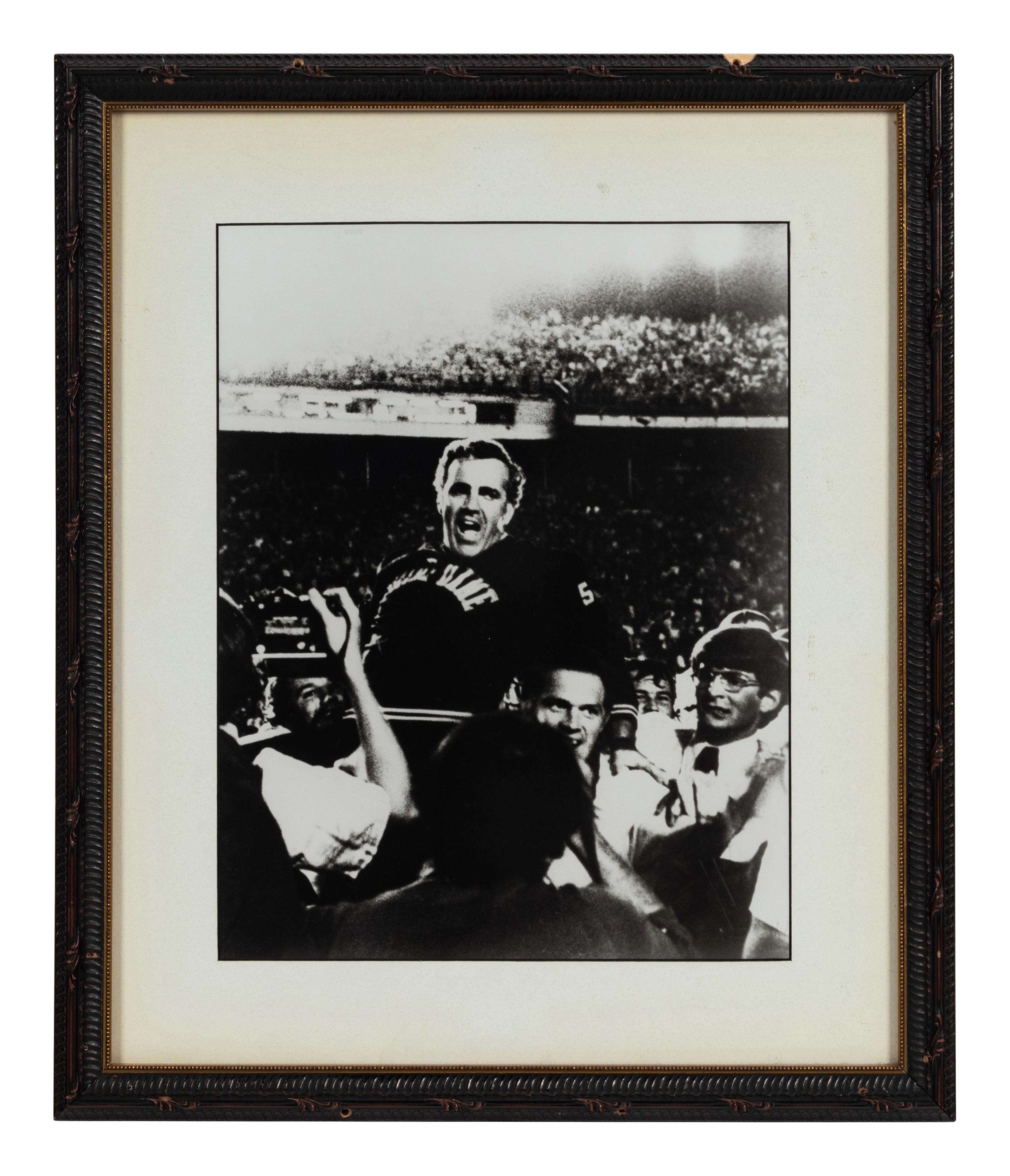 A Group of Six Early Twentieth Century Football Photographs Formerly Displayed at Mike Ditka's Restaurant