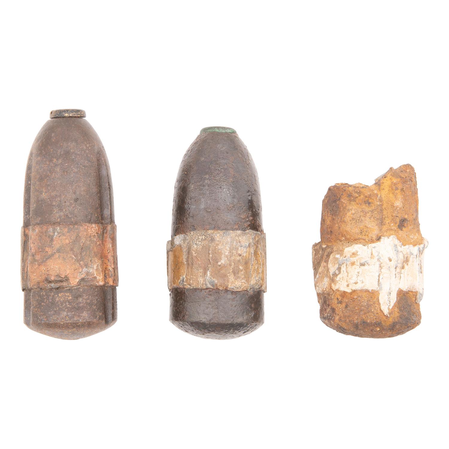 Three Dug Civil War Era Hotchkiss Shells