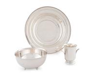 Two American Silver Articles and a Silver Plate Bowl — 20TH CENTURY