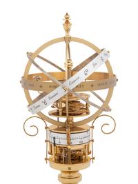 An English Brass Combination Orrery, Armillary Sphere and Annular Clock