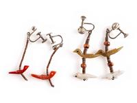 Pair of Zuni Fetish Neckalces and Earrings