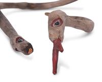 A Collection of Six Wooden Snakes