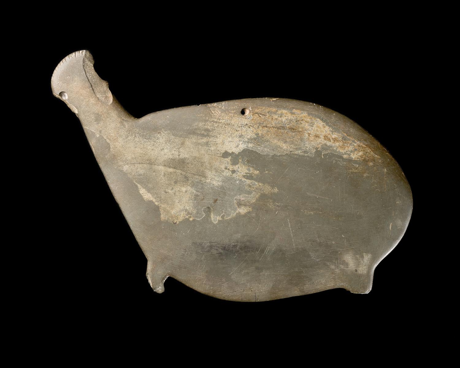 An Egyptian Greywacke Cosmetic Palette in the Form of a Hippopotamus