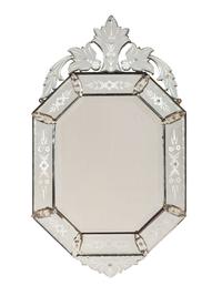 A Venetian Etched Glass Mirror