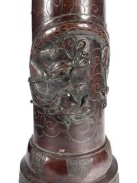 A Japanese Bronze Jardinière and Pedestal