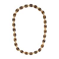 Two Tiger's Eye and Yellow Gold Beaded Necklaces, and One Malachite Beaded Necklace