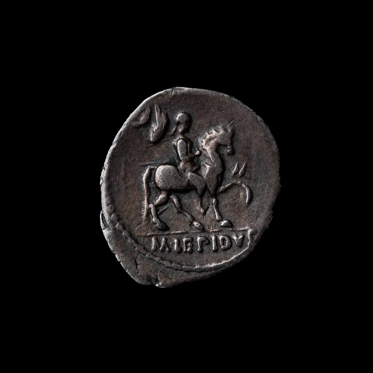 [ANCIENTS] ROMAN REPUBLIC. Marcus Aemilius Lepidus (c. 61 BC). Ar Denarius. (3.8 g, 19mm). ex. President John Quincy Adams (1767-1848)