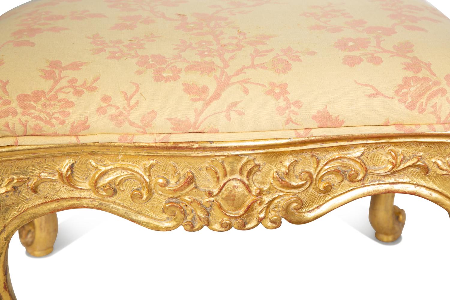 Three Continental Painted and Giltwood Stools