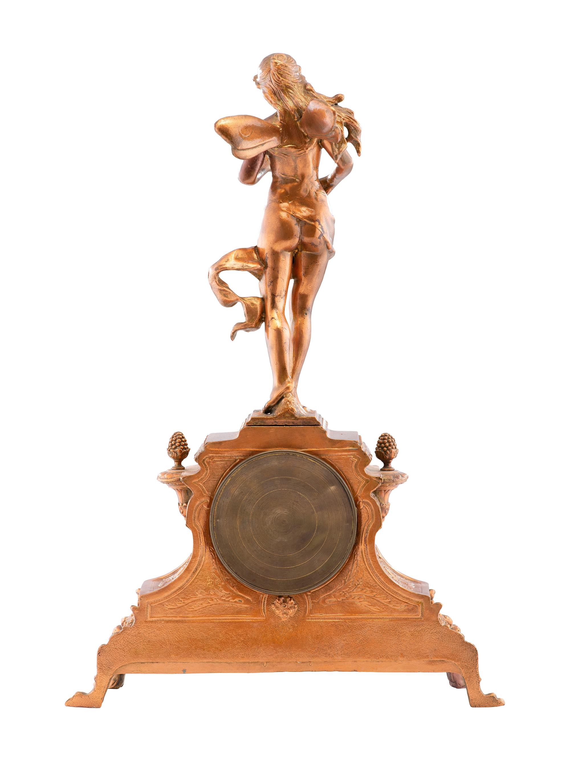 An Ansonia Figural Mantel Clock