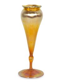 A Tiffany Studios Favrile Glass Floriform Vase — Early 20th Century