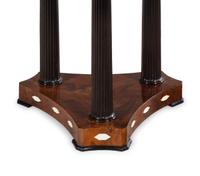 An Austrian Inlaid Mahogany and Ebony Marble-Top Center Table