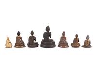 Seven Tibetan and Nepalese Bronze Figures of Buddha