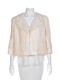 Oscar de la Renta Cream Jacket, 2000s Size label: 12