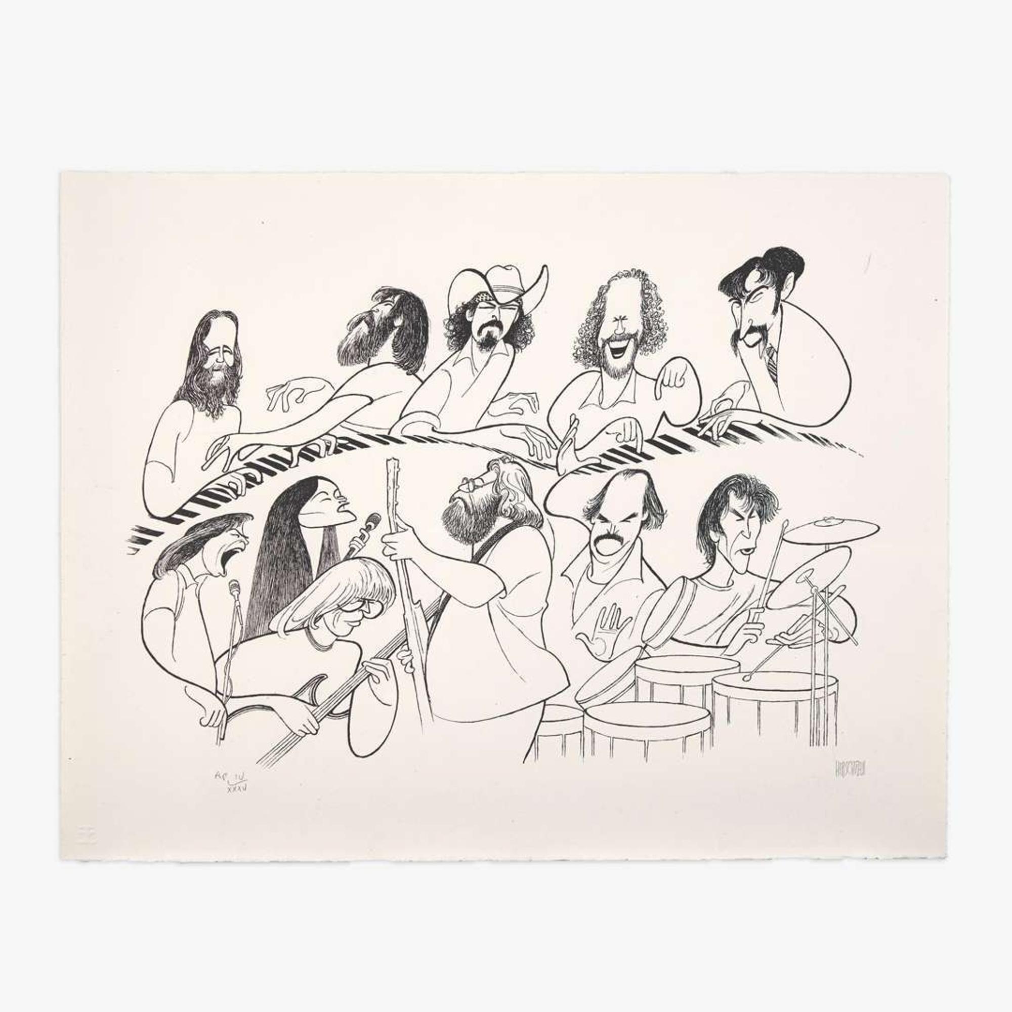 Al Hirschfeld (American, 1903-2003) The Grateful Dead