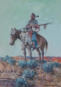 Nick Eggenhofer, (American 1897-1985), Lone Warrior