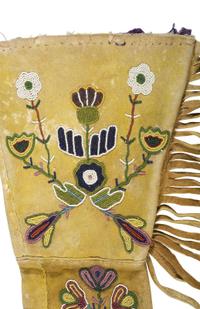 Apsáalooke [Crow] Beaded Hide Gauntlets