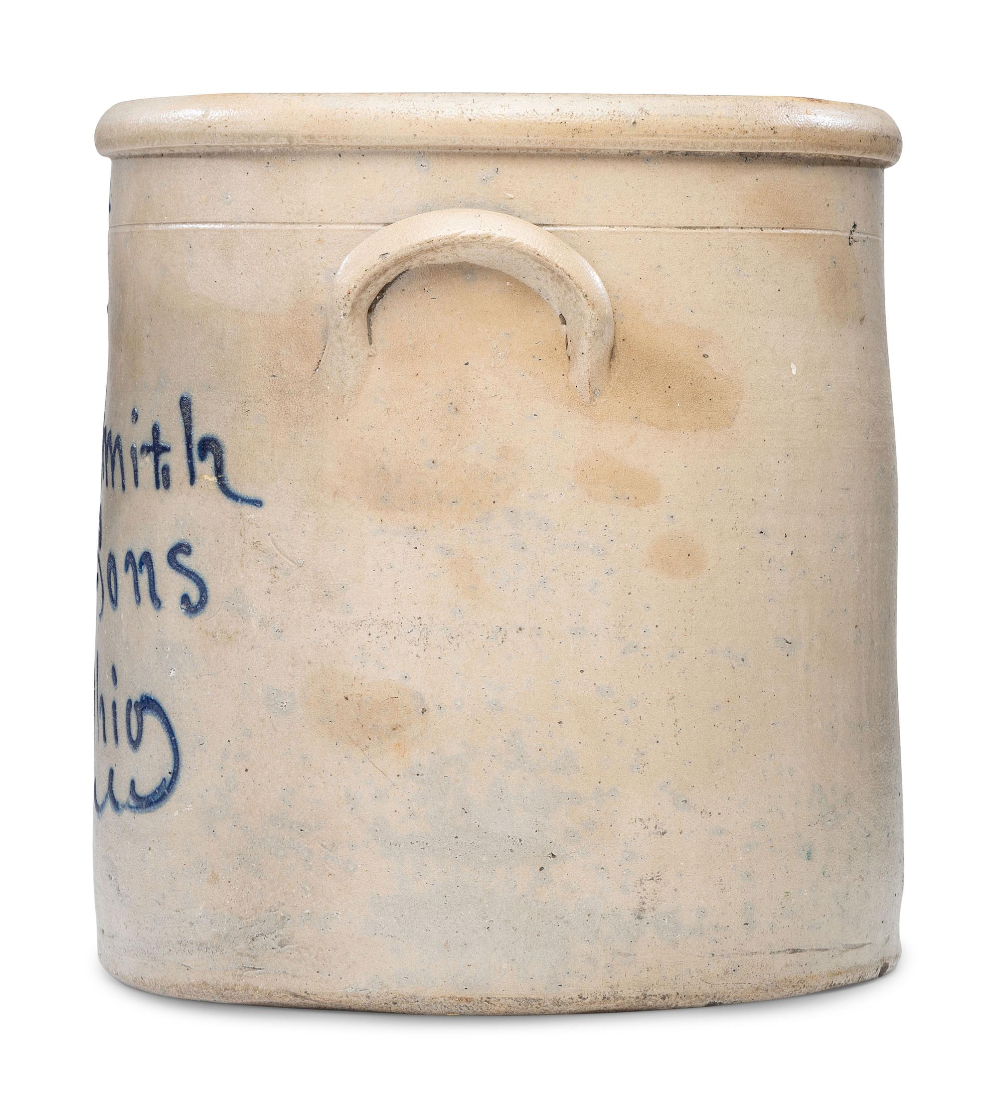 A P.H. Smith and Sons Four-Gallon Script Stoneware Crock