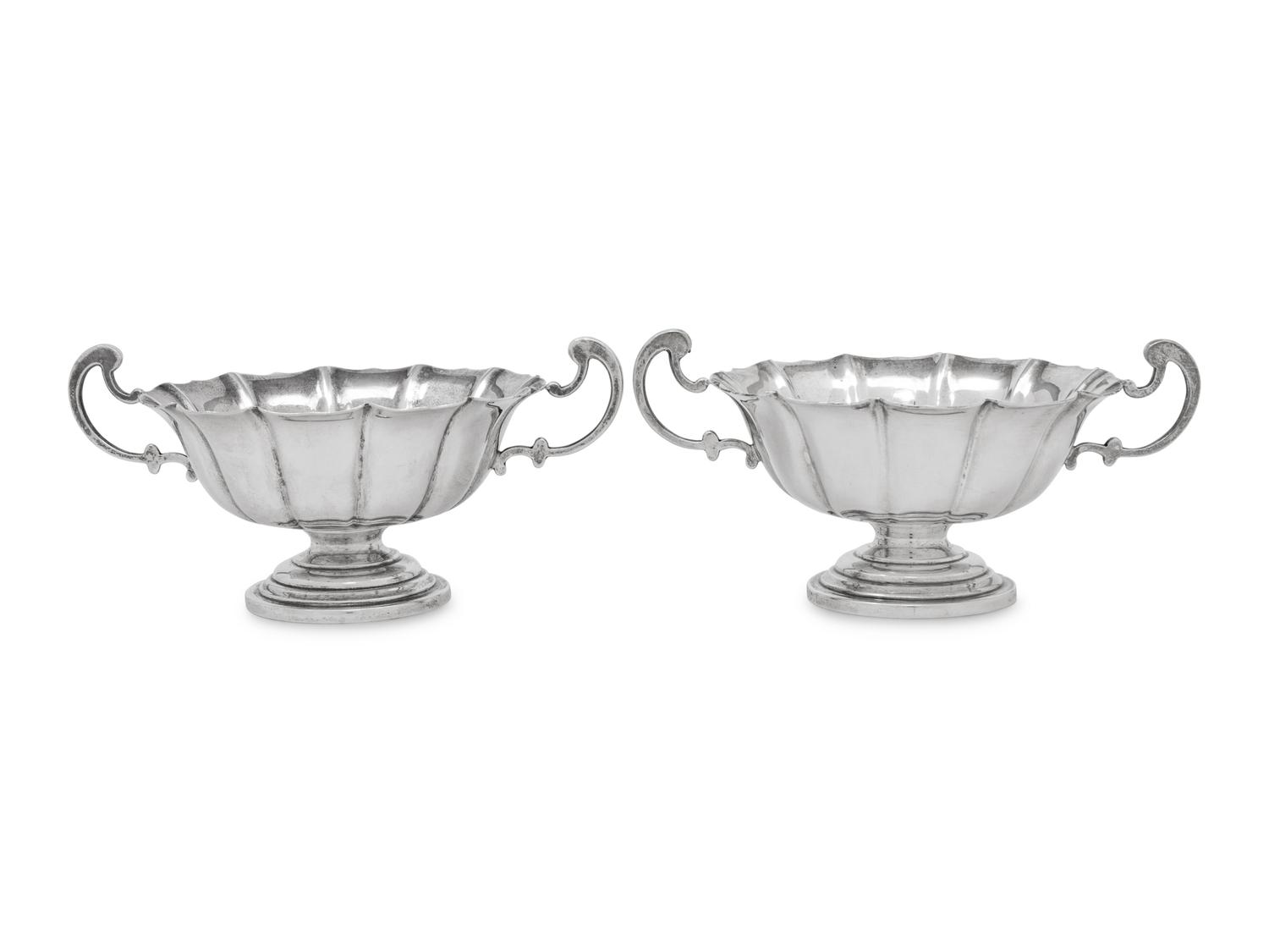 A Pair of Cartier Silver Candy Dishes