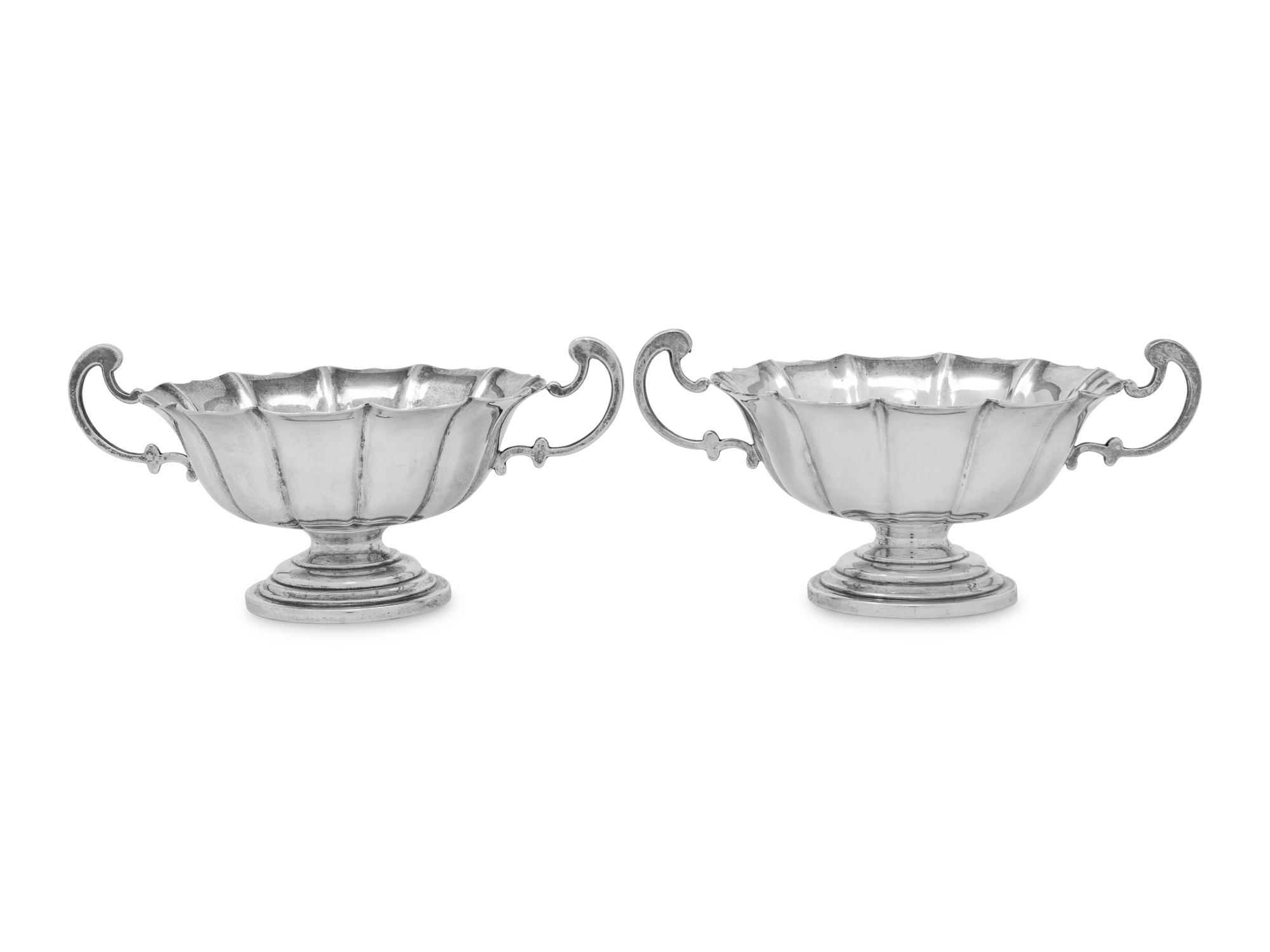 A Pair of Cartier Silver Candy Dishes