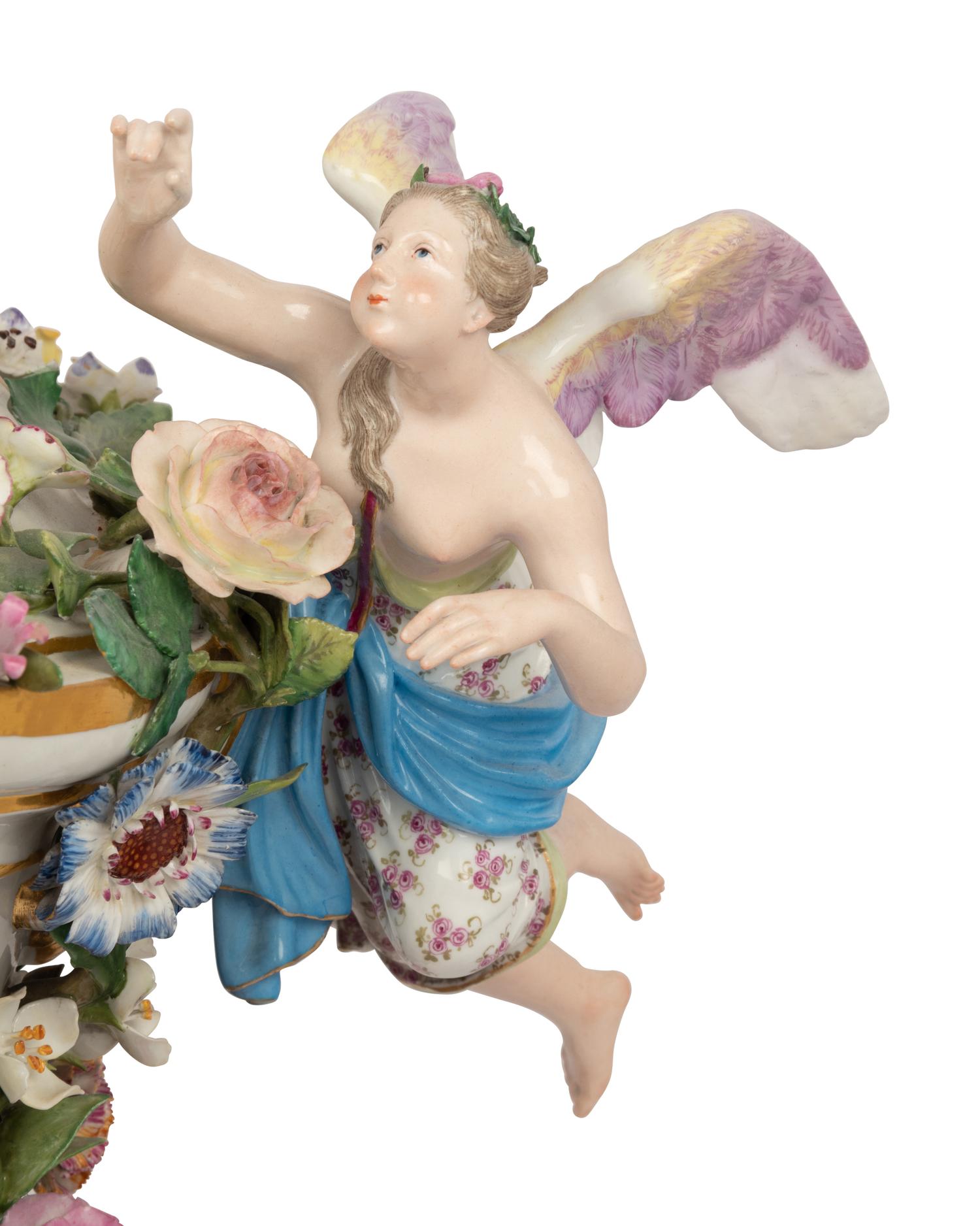 A Rare and Large Meissen Porcelain Covered Urn
