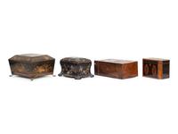 A Collection of Four Victorian Trinket Boxes