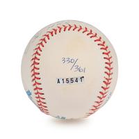 A Joe DiMaggio Single Signed Autograph Limited 361 Home Runs Inscribed Baseball (Beckett Authentication Services Letter),