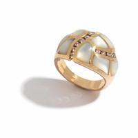 MOTHER-OF-PEARL AND DIAMOND RING