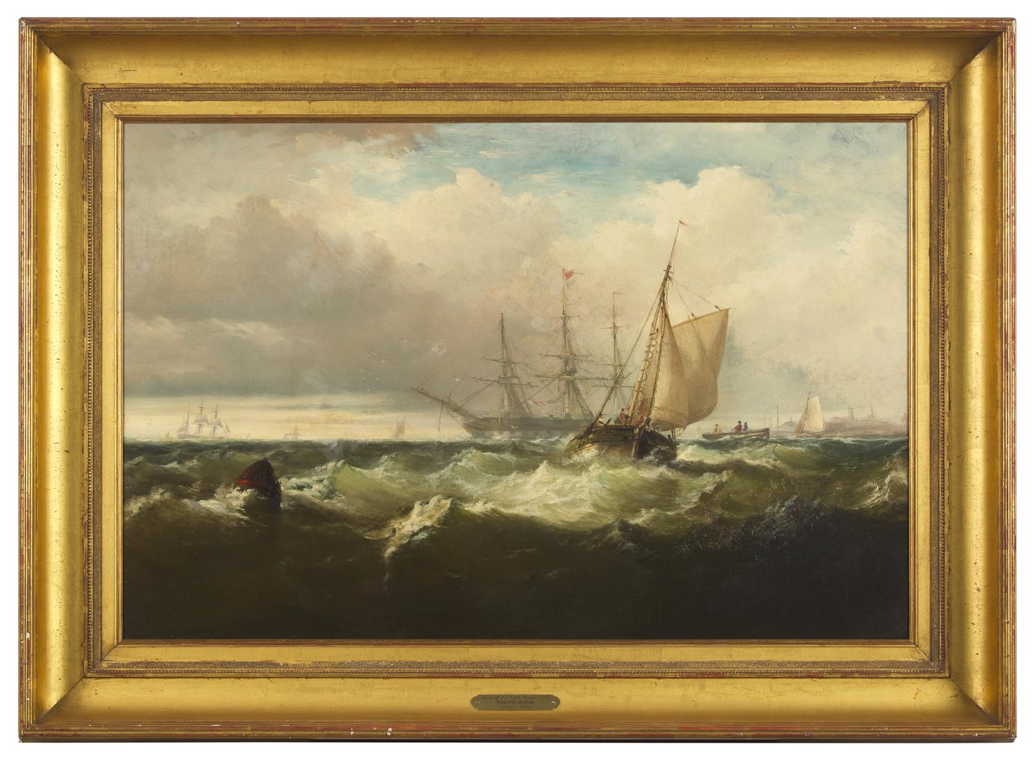 Edward Moran (1829-1901), Storm off New Castle, Delaware