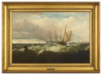 Edward Moran (1829-1901), Storm off New Castle, Delaware