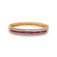 RUBY AND DIAMOND BANGLE BRACELET