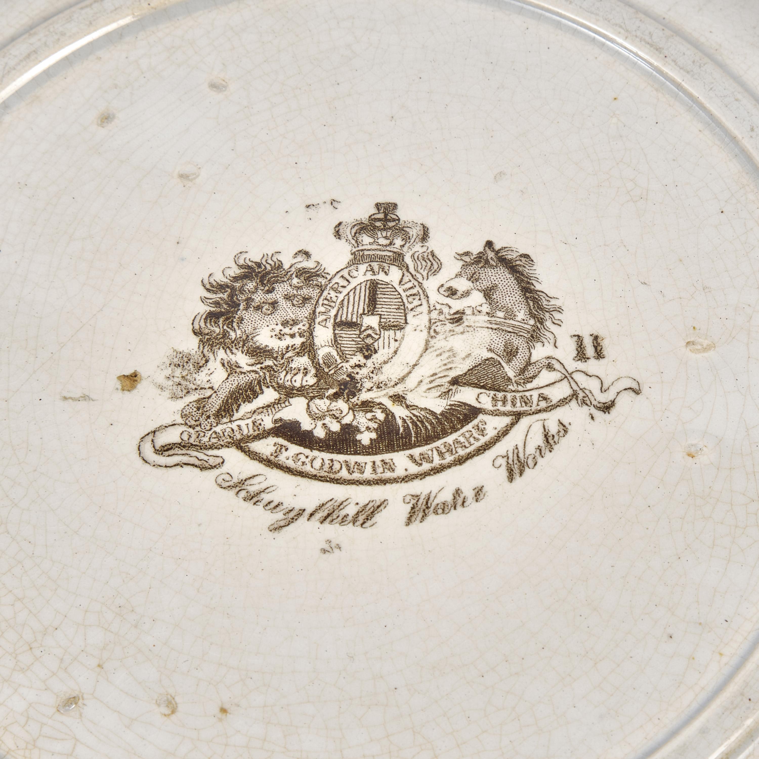 A Group of Staffordshire Historical Transferware Tablewares of Philadelphia and Pennsylvania Interest, J. &amp; J. Jackson and Enoch Wood &amp; Sons and others, 19th Century
