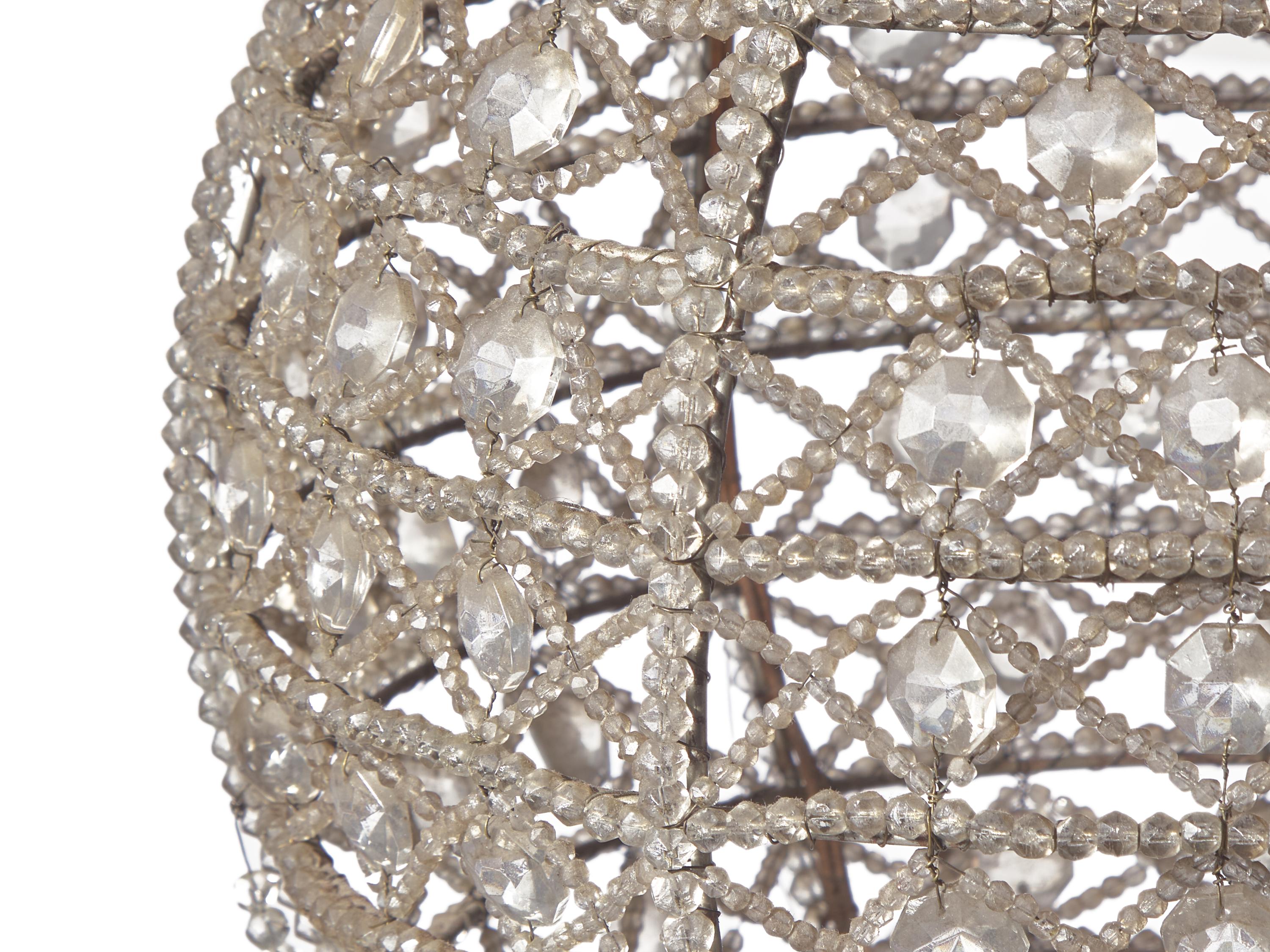 A Maison Bagues Style Crystal Beaded Montgolfier Or Hot Air Balloon Chandelier