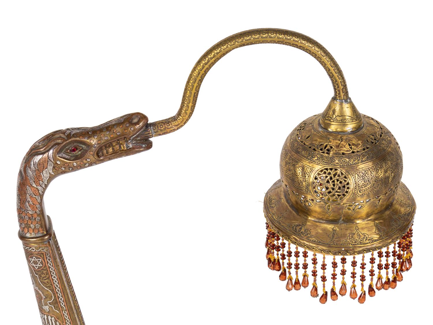 A Cairoware Snake Lamp