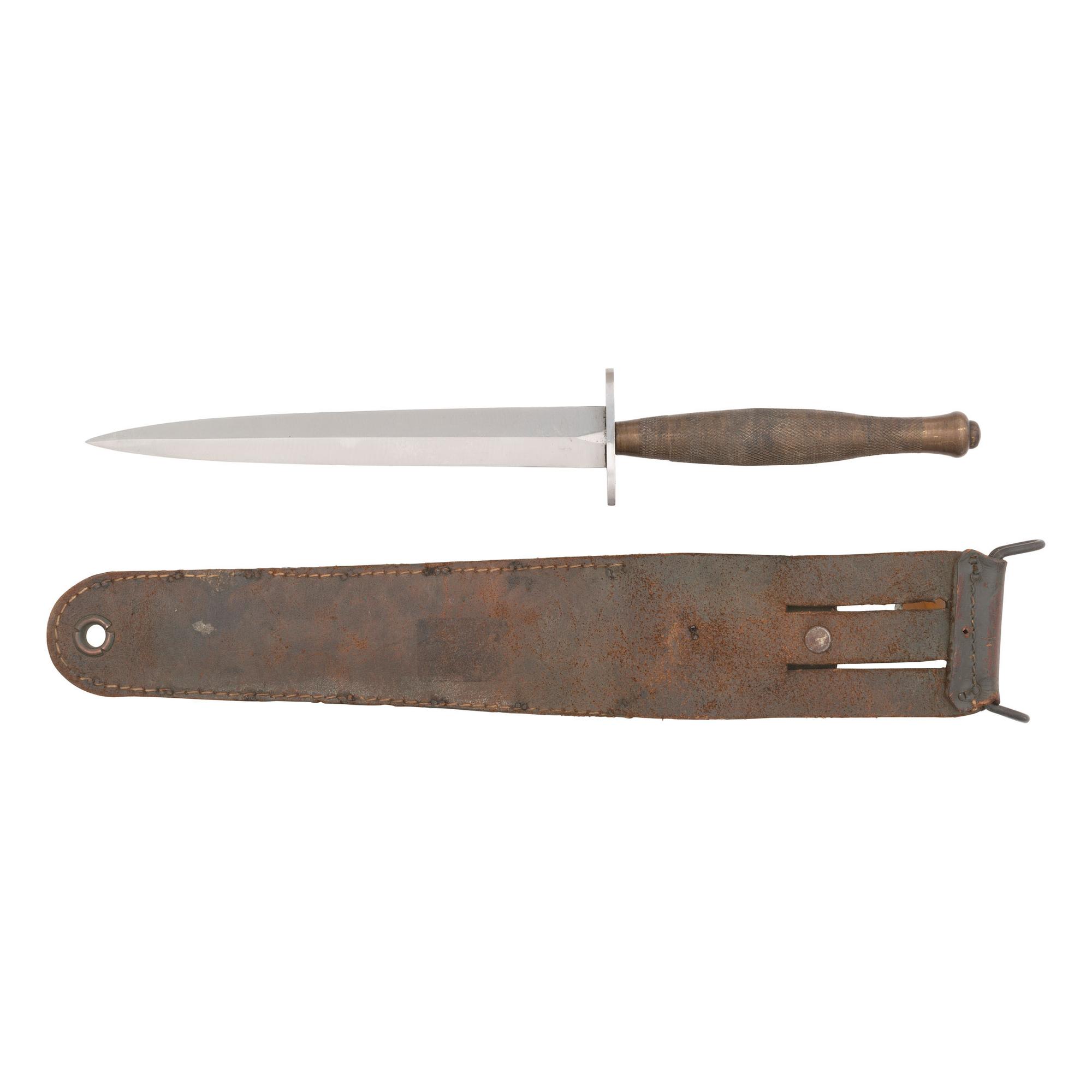 Rare French Made Special Air Service Marked F-S Knife & Sheath