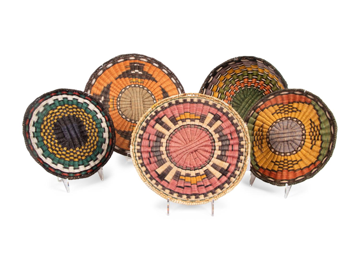 Hopi Third Mesa Wicker Plaques and Basket