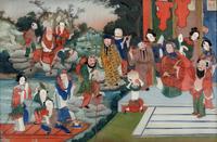 Two Chinese Reverse Paintings on Glass