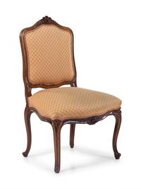 A Louis XV Style Walnut Side Chair