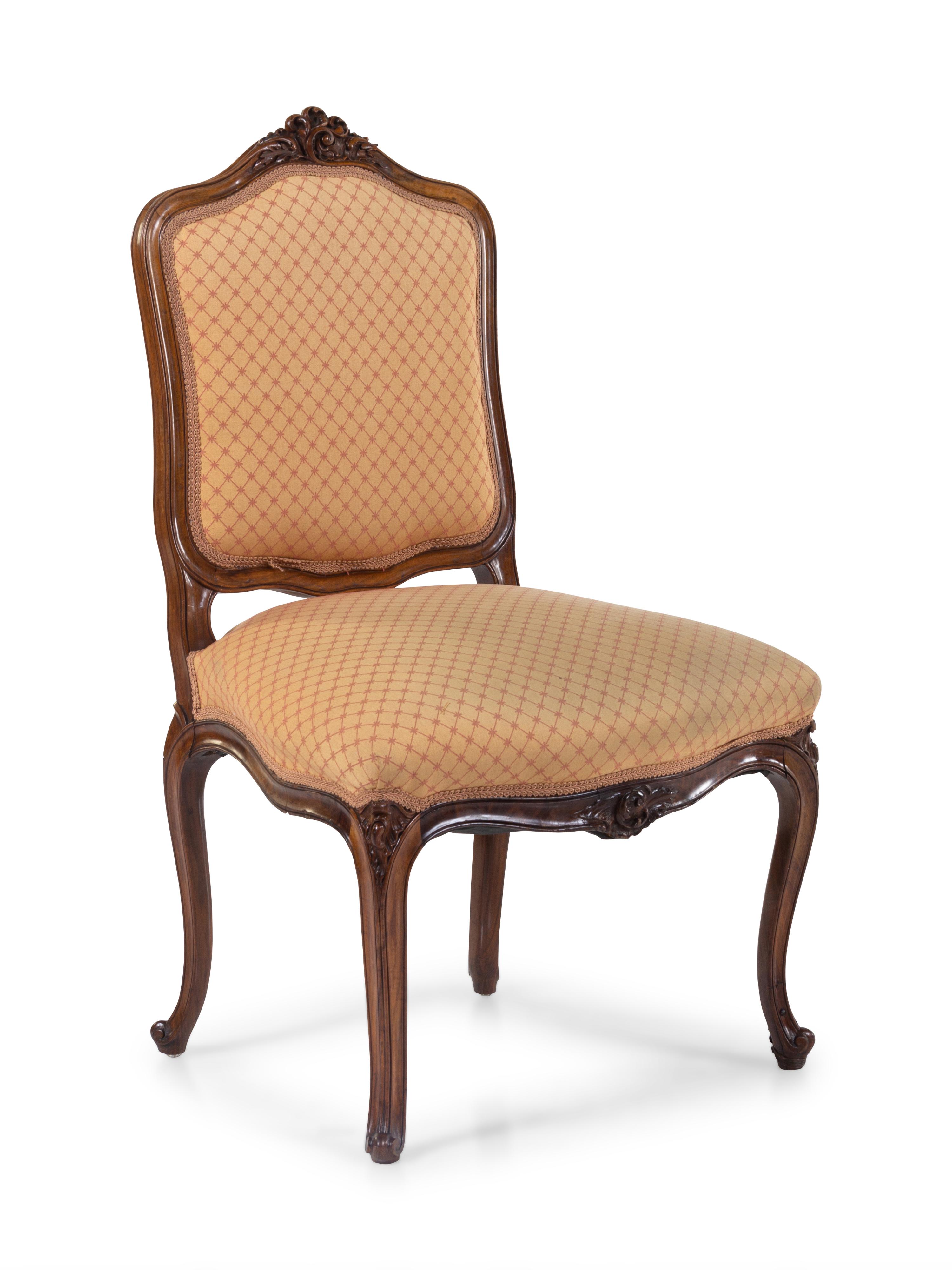 A Louis XV Style Walnut Side Chair