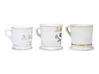 Three Porcelain Occupational Shaving Mugs