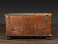 A Country Grain and Floral Painted Pine Painted Blanket Chest