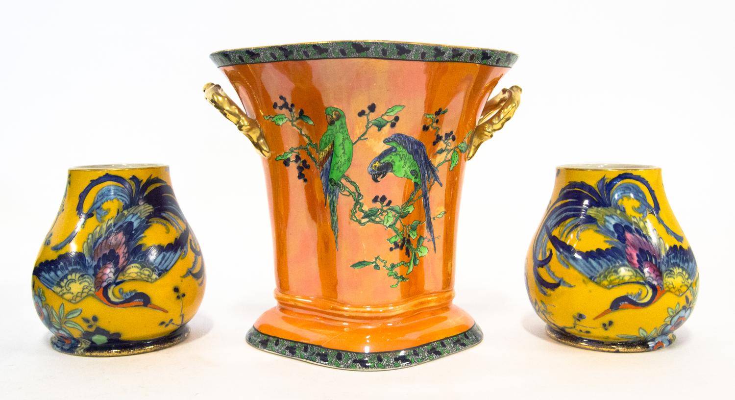 A Collection of Ceramic Vases Height of tallest 8 1/4 inches.