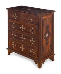 A Syrian Mother-of-Pearl Inlaid Walnut Chest of Drawers — 20TH CENTURY