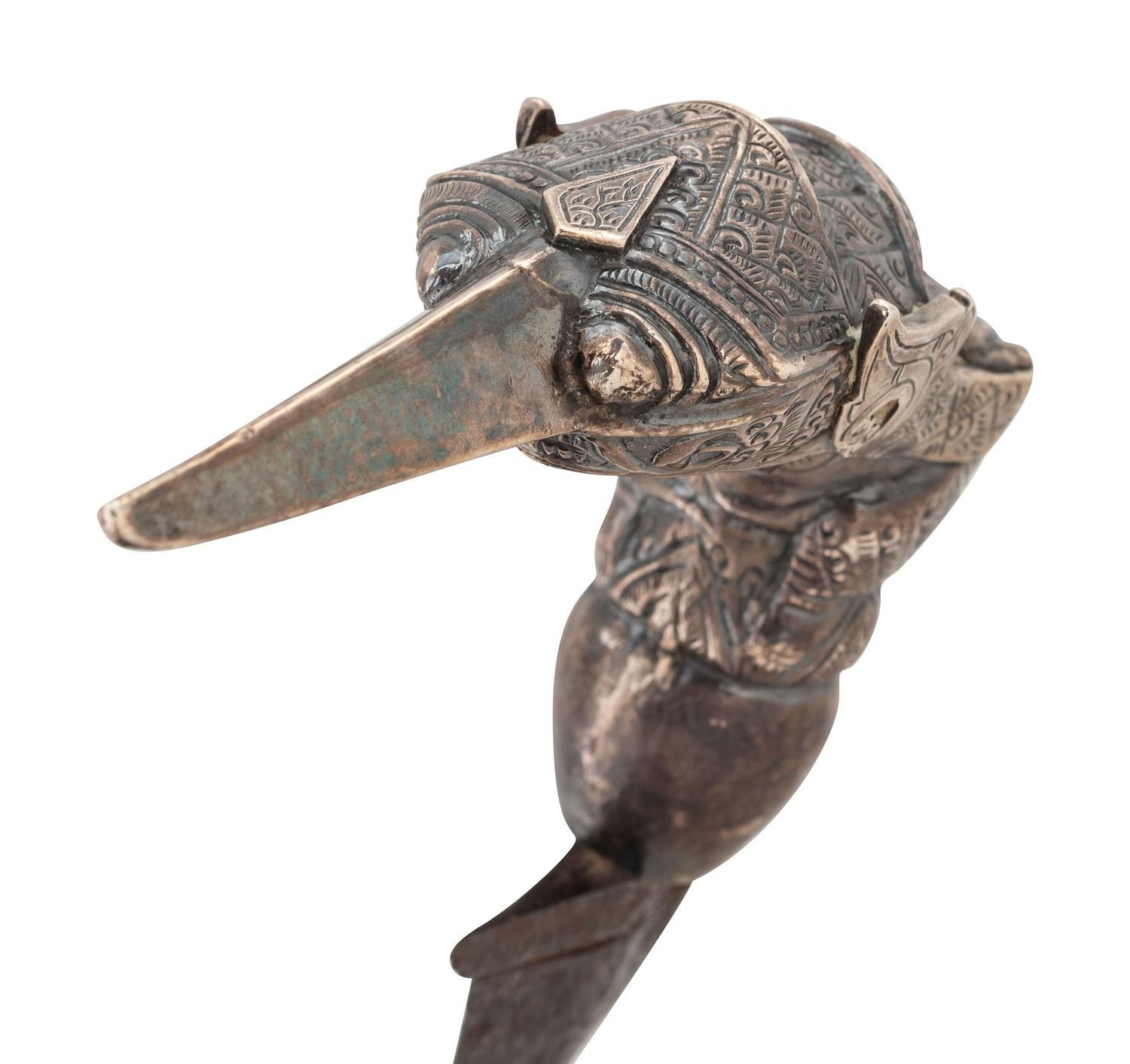 An Indonesian Kris Knife with Silver Fittings