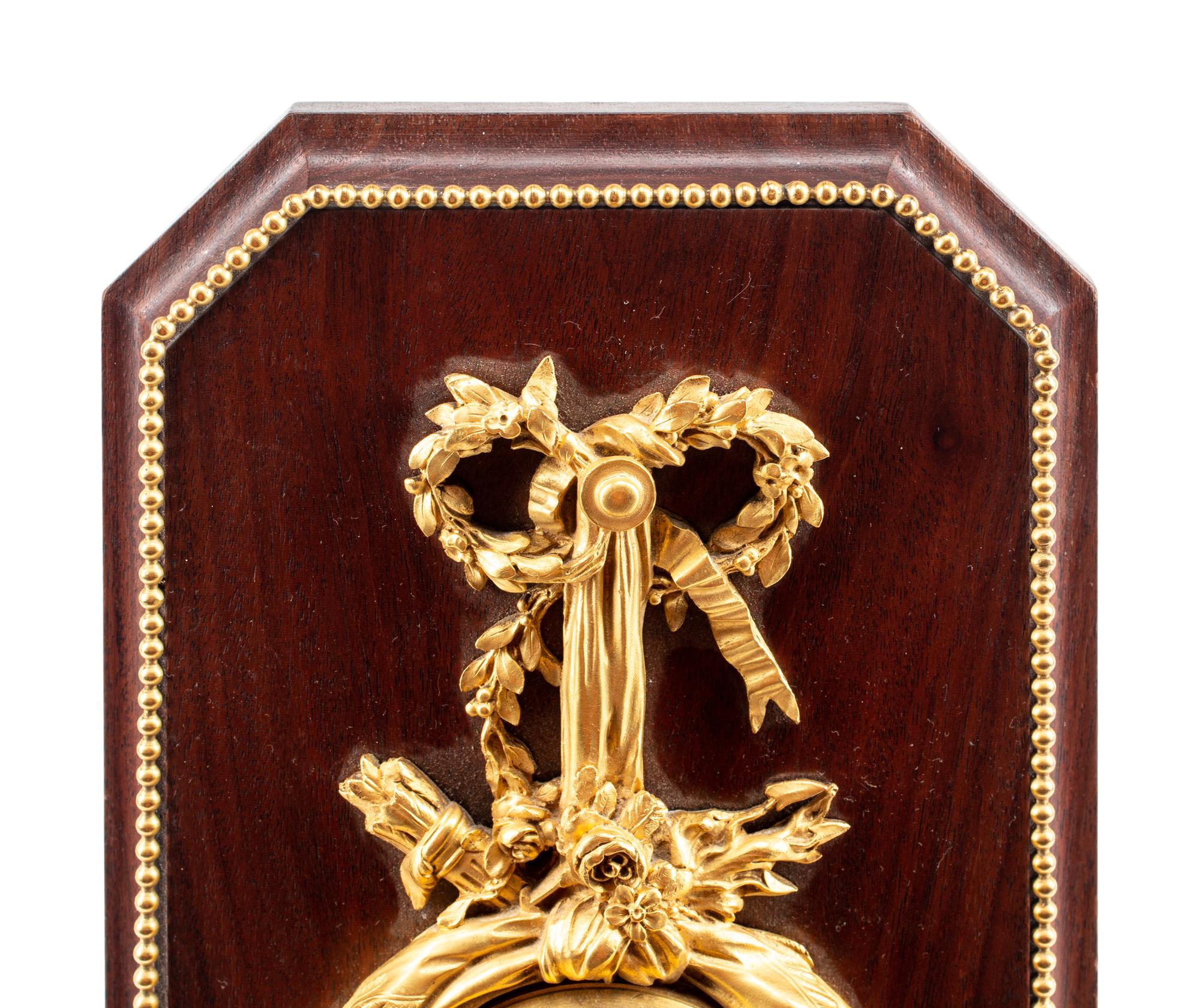 A French Gilt Bronze and Walnut Barometer