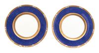 Twelve Cauldon Polychrome and Gilt Decorated Porcelain Plates Diameter 10 1/2 inches. — 20TH CENTURY
