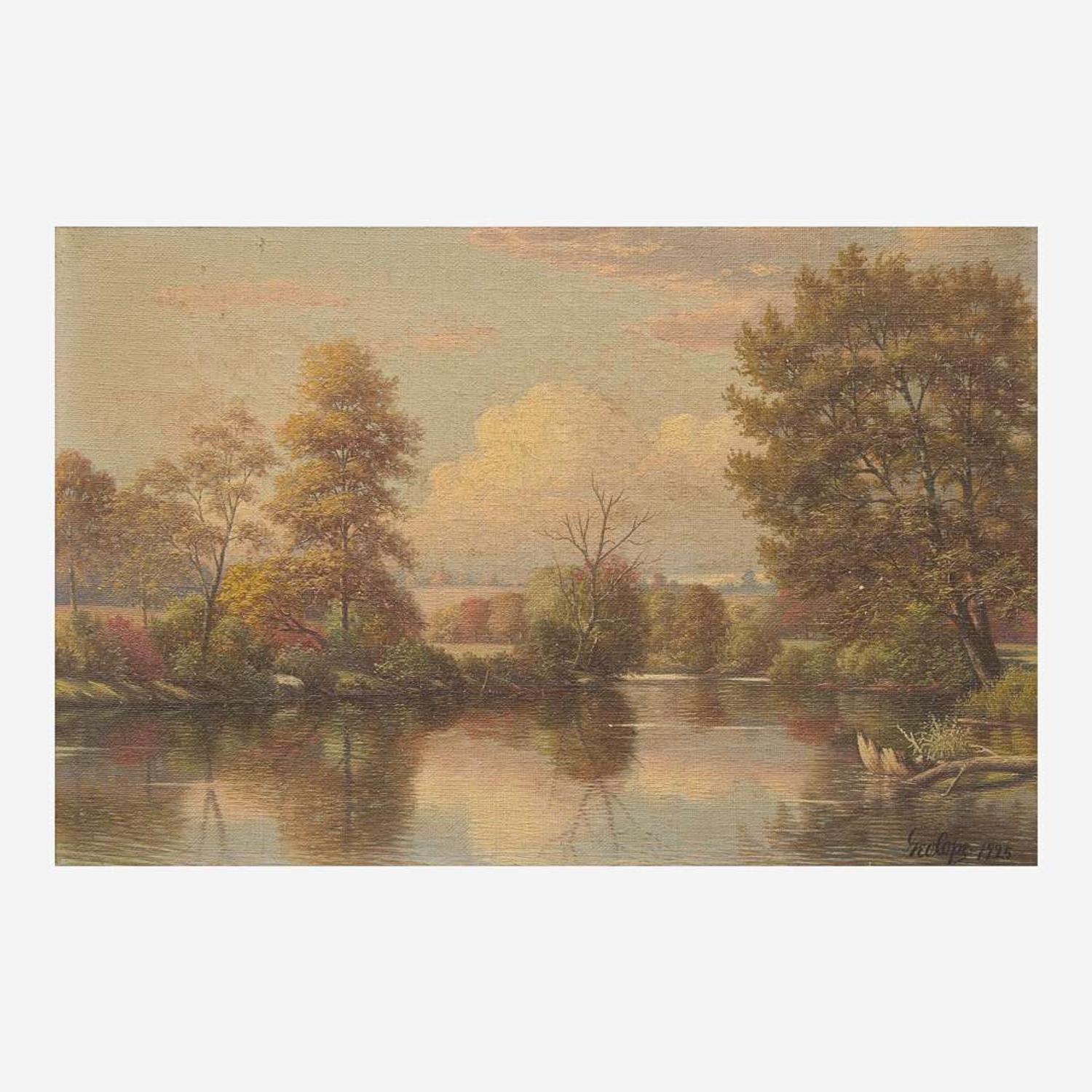 George Cope (American, 1855-1929) Brandywine River Landscape