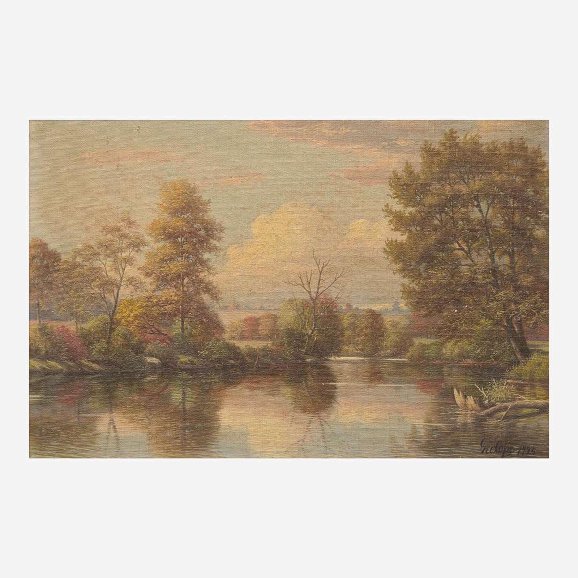 George Cope (American, 1855-1929) Brandywine River Landscape