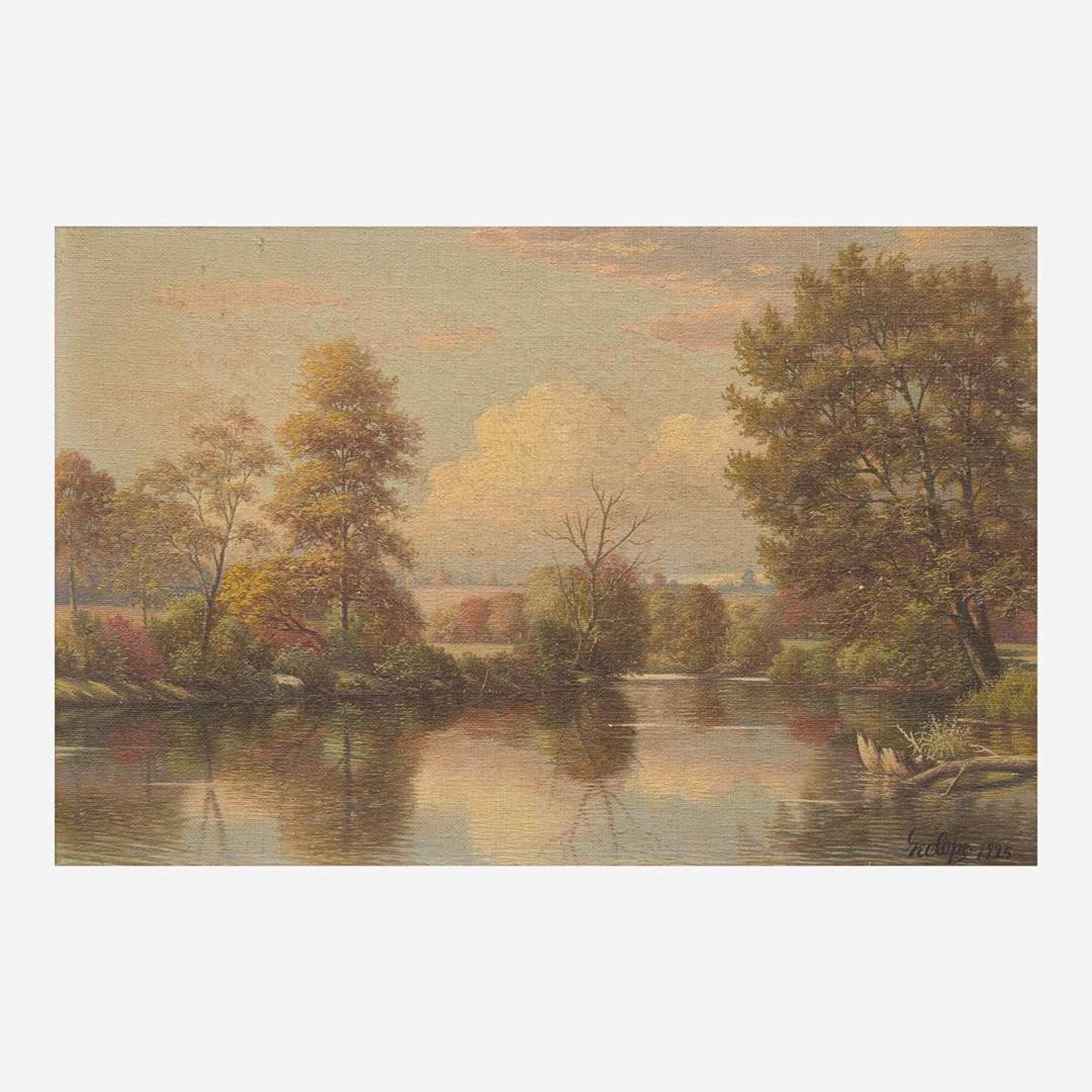 George Cope (American, 1855-1929) Brandywine River Landscape
